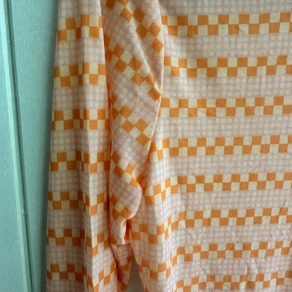 Anthropologie - mesh checkered turtleneck - S - NWT - Picture 2 of 3